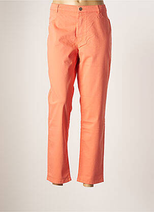 Pantalon droit orange BRUNO SAINT HILAIRE pour femme