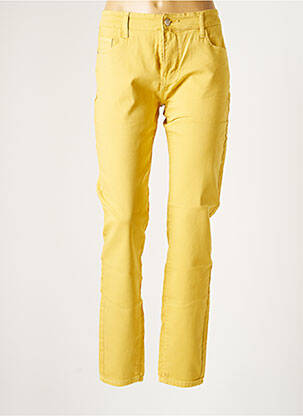 Pantalon slim jaune BS JEANS pour femme