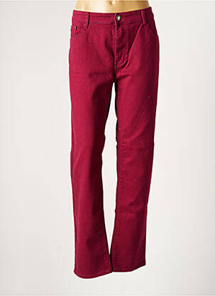 Pantalon slim rouge BS JEANS pour femme