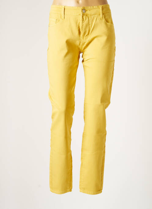 Pantalon slim jaune BS JEANS pour femme