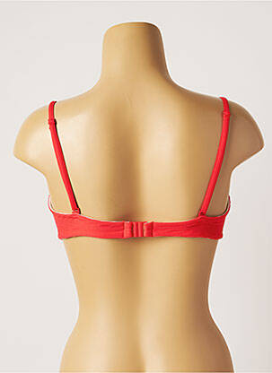 Haut de maillot de bain bretelles élastiquées ajustables rouge CHERRY BLOOM femme