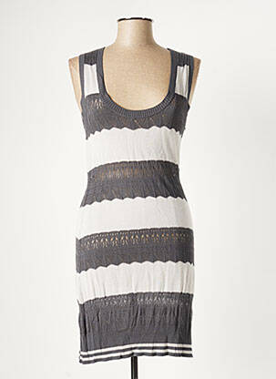 Robe pull stretch sans manche gris MYRINE & ME femme