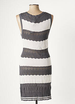 Robe pull stretch sans manche gris MYRINE & ME femme