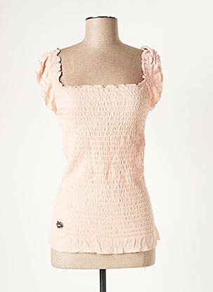 Top stretch manches courtes rose LOLA ESPELETA femme