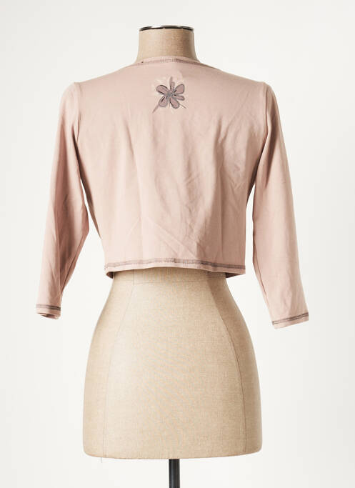 Gilet manches longues rose E-BRYDE pour femme