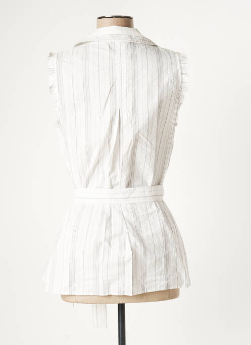 Gilet manches courtes blanc SYM femme
