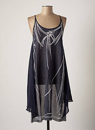 Tunique manches longues col rond bleu CREA CONCEPT femme