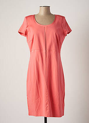 Robe mi-longue manches courtes manches courtes rose BANDOLERA femme