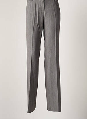 Pantalon droit stretch taille normale gris DIANA GALLESI femme