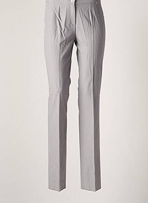 Pantalon droit stretch taille normale gris DIANA GALLESI femme