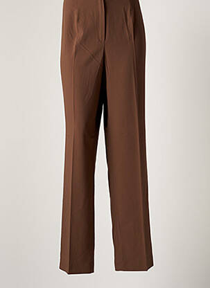Pantalon droit stretch taille normale marron ATIAN femme