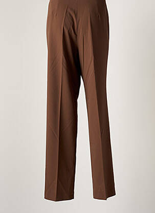 Pantalon droit stretch taille normale marron ATIAN femme