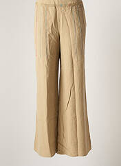 Pantalon large beige MADAME ZAZA pour femme seconde vue