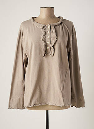 T-shirt marron AUREA VITA pour femme