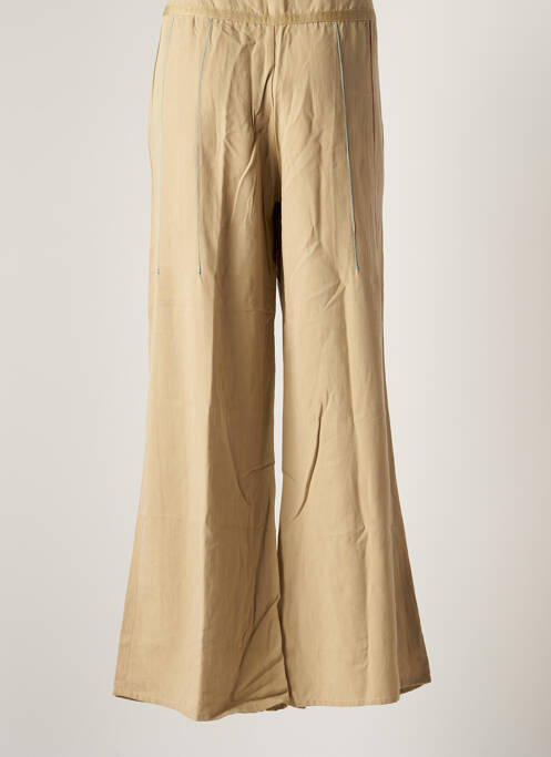 Pantalon large beige MADAME ZAZA pour femme