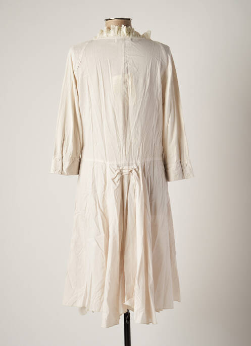 Robe mi-longue beige MAIS IL EST OU LE SOLEIL pour femme