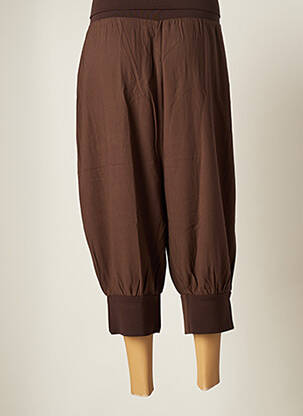 Pantacourt taille haute taille haute marron MYRINE & ME femme