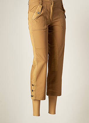 Pantacourt coupe droite taille normale marron CONCEPT K femme