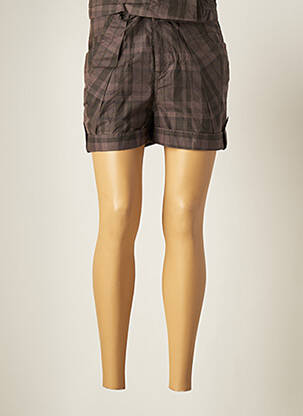 Short coupe droite marron R 867 femme