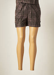 Short coupe droite marron R 867 femme