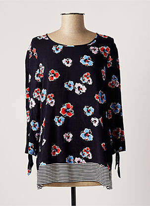 Blouse imprimé fleurs manches 3/4 bleu GERRY WEBER femme