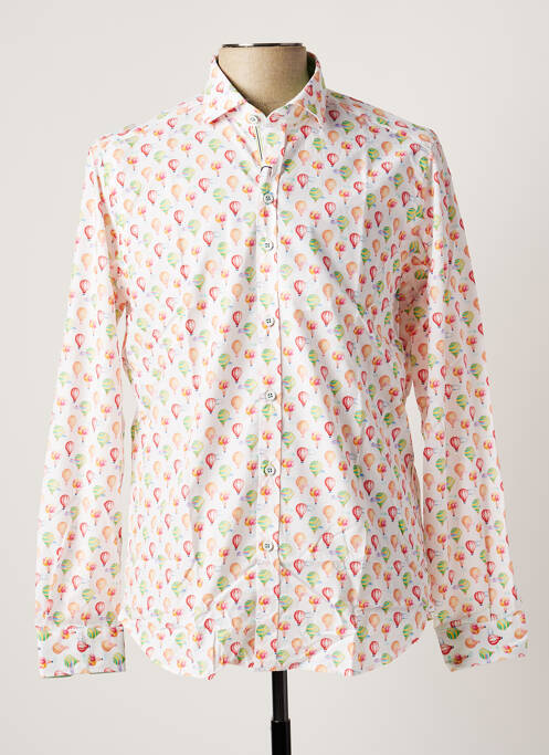 Chemise manches longues orange DARIO BELTRAN pour homme