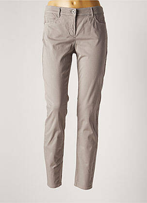 Pantalon slim broderie rivets taille normale gris TAIFUN femme