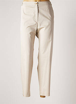 Pantalon droit stretch taille normale beige ANNE KELLY femme