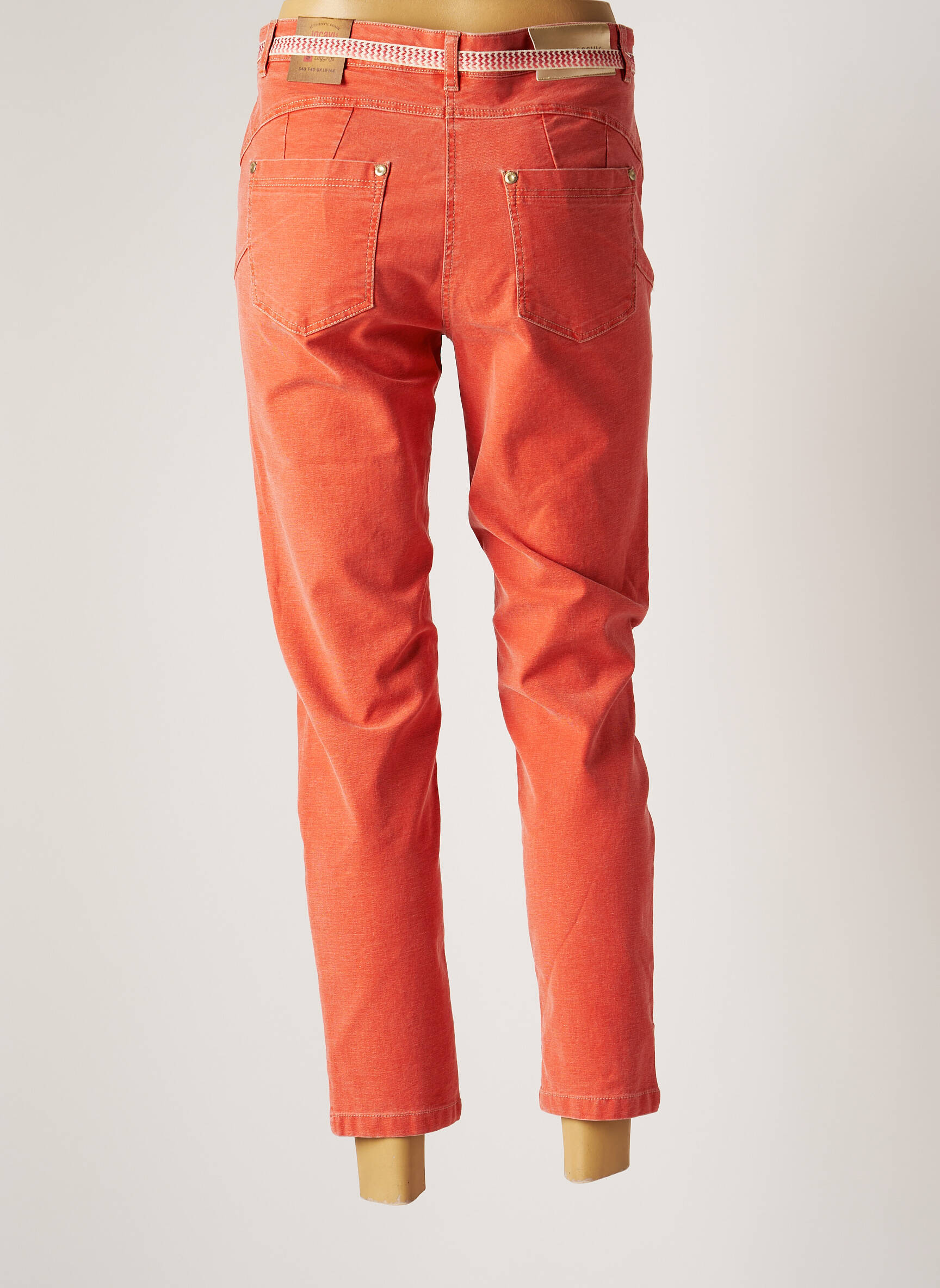 Jocavi Pantalon7 8 Femme De Couleur Orange Destockage 1869331-orange - Modz