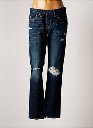 Jeans coupe droite bleu ABERCROMBIE & FITCH femme