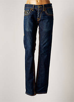 Jeans coupe droite bleu TRUE RELIGION femme