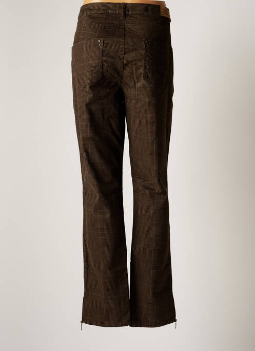 Pantalon droit marron CARMEN pour femme