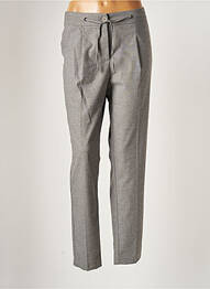 Pantalon chino fermeture zippée sous rabat boutonné taille normale gris SYM femme