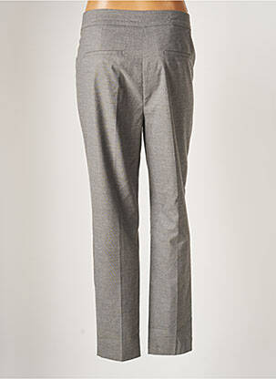 Pantalon chino fermeture zippée sous rabat boutonné taille normale gris SYM femme