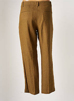 Pantalon 7/8 fermeture zippée sous rabat avec crochet taille normale vert LAURENCE DOLIGE femme
