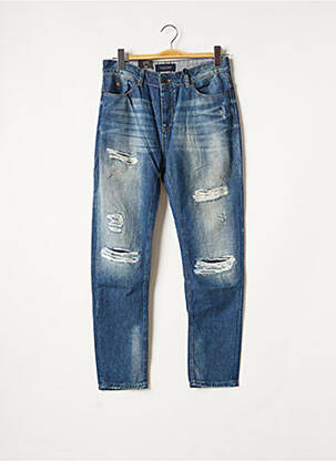 Jeans coupe slim fermeture boutonnée sur le devant taille basse bleu MAISON SCOTCH homme