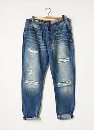 Jean coupe mom effet usé délavé taille normale bleu MAISON SCOTCH femme
