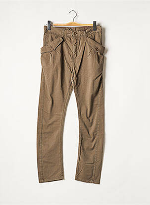 Pantalon droit fermeture zippée sous rabat boutonné taille normale vert LE TEMPS DES CERISES femme