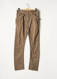 Pantalon droit fermeture zippée sous rabat boutonné taille normale vert LE TEMPS DES CERISES femme