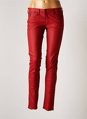 Pantalon slim rouge LE TEMPS DES CERISES femme