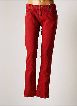 Jeans coupe droite rouge MAISON SCOTCH femme