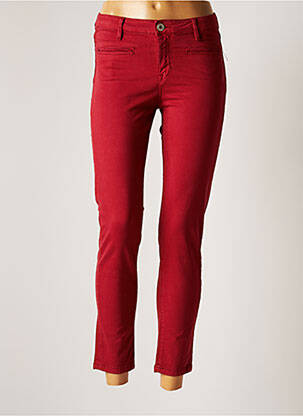 Pantalon 7/8 rouge DENIM STUDIO femme