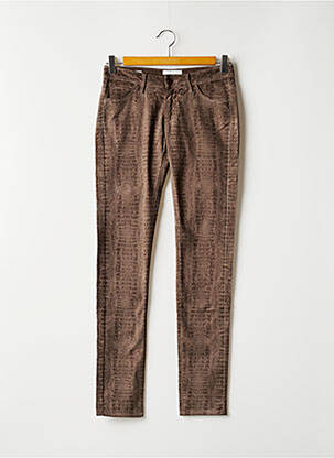 Pantalon droit marron REIKO femme