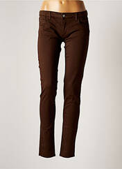 Pantalon droit marron LE TEMPS DES CERISES pour femme seconde vue