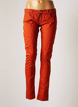 Pantalon droit orange LE TEMPS DES CERISES pour femme
