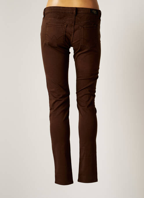 Pantalon droit marron LE TEMPS DES CERISES pour femme