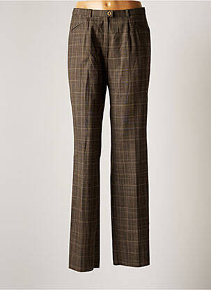 Pantalon droit marron CHRISTIAN MARRY femme
