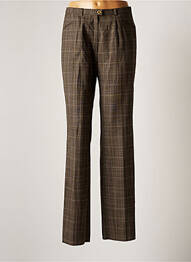 Pantalon droit marron CHRISTIAN MARRY femme
