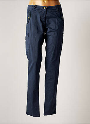 Pantalon droit bleu AERONAUTICA pour femme
