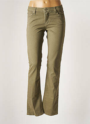 Pantalon droit vert DENIM STUDIO femme